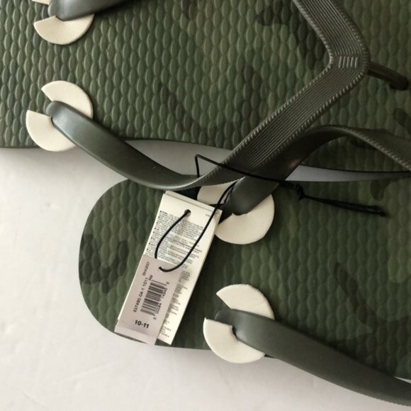 Gap Logo Flip Flops Mens Olivine Green Army Sz. 10-11 Men's - Picture 4 of 4